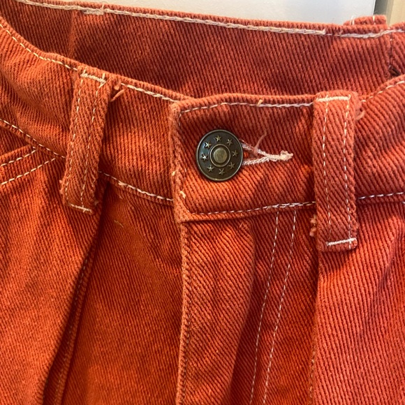 LIONESS CARGO DENIM PANTS RED - Picture 4 of 5